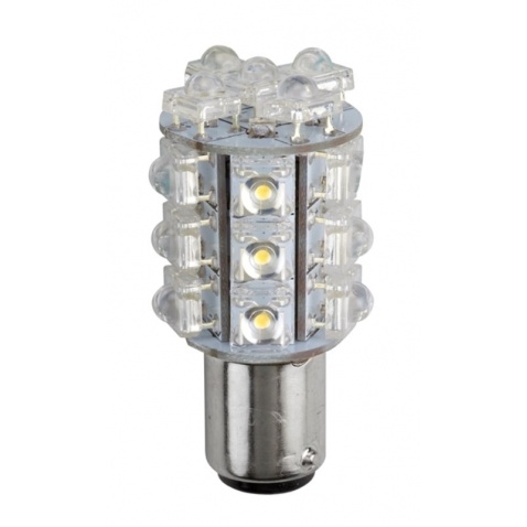 Žiarovka 12V, LED biela, 2-pólová