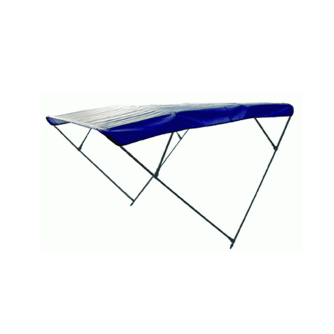 Bimini, 4-ramenné, modrá plachta, nerez - výška 150 cm, dlžka 255 cm