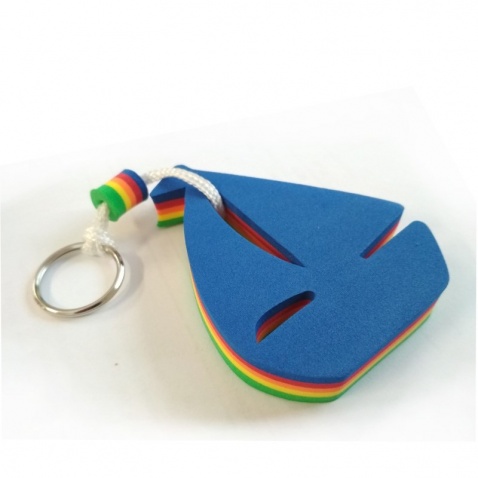 Prívesok na kľúče, dúhový - plachetnice