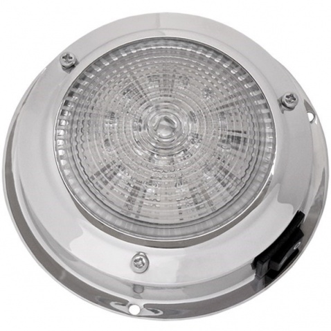 Svetlo kajutové, LED, strieborné – priemer 17cm, počet LED diod-24