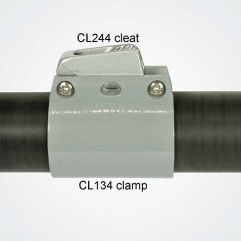CL244 + CL134 Zásek s objímkou (šedá) na trubku 42-43mm