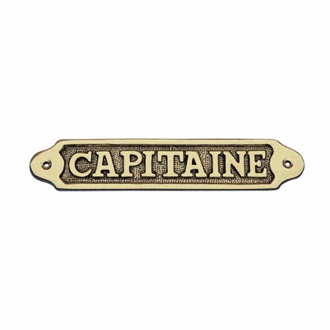 Ceduľka CAPITAINE - mosadz