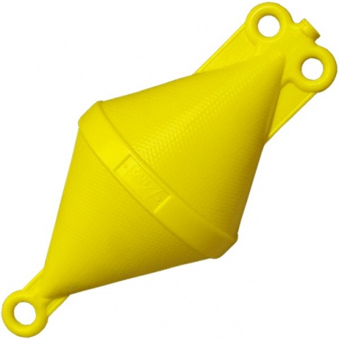 Bója plast kužel žltá,d.50cm,výtlak 5kg