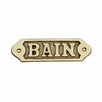 Ceduľka BAIN - mosadz