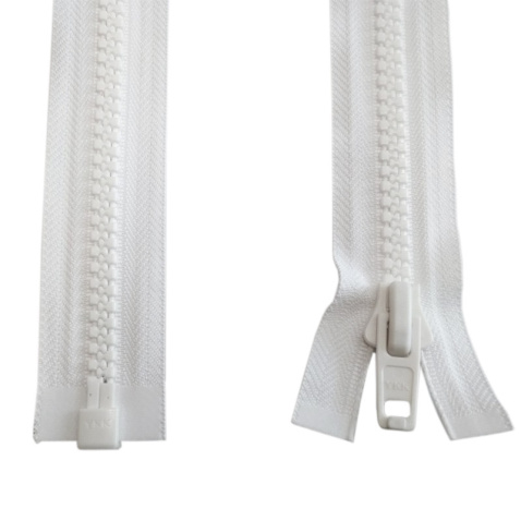 Zip YKK kostený , biely - dlžka 350 cm