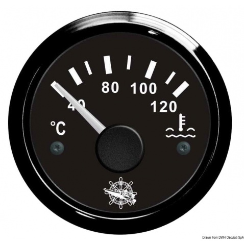 Teplomer voda, 40-120°, čierny