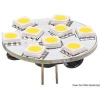 Žiarovka LED, 12/24V, (9xLED, 1,6 W) 