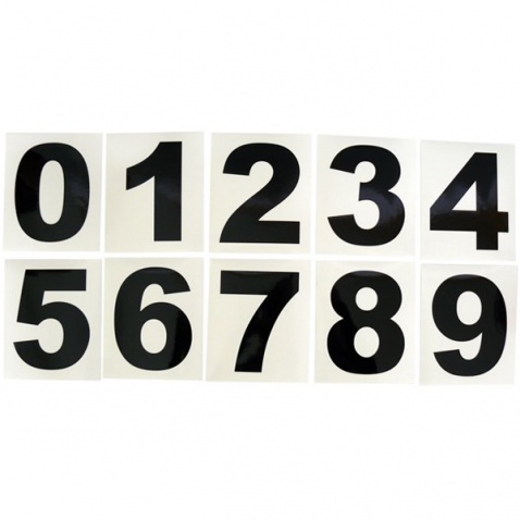 Čísla na loď, samolepiace, čierne 