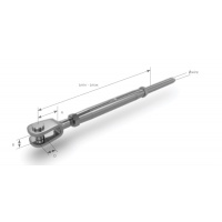 Napínak M10 so závit. terminálom,lano 6mm,d.260mm