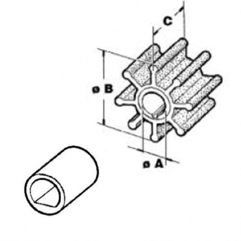 Impeller 500327 Honda BF5