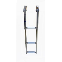 Rebrík trojstupňový teleskopický nerez,š.20cm