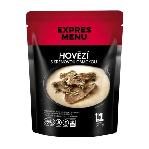 Hovädzi guláš s krenovou omáčkou (1 porce)