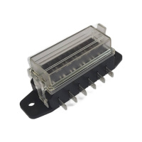 Držák pojistek s krytem, pro 6 mini čepelových pojistek