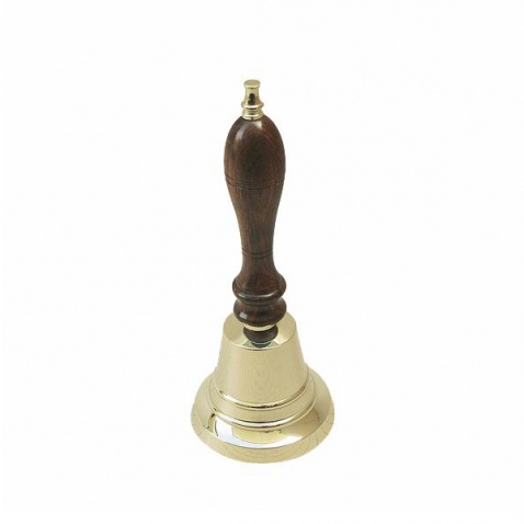 Zvon s drevenou rukoväťou,priem.7,5cm,d.18cm