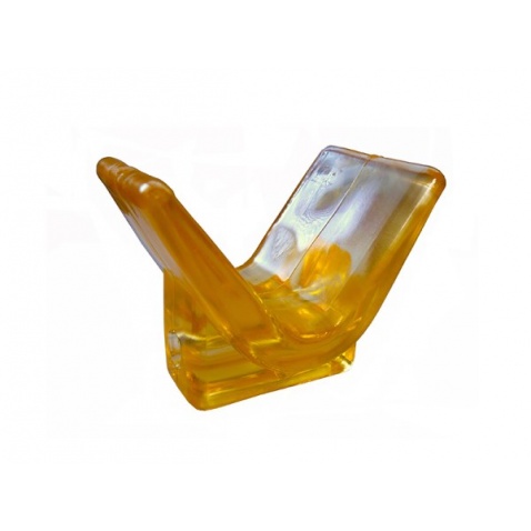 Doraz na vozík priehl/oranž 70x65mm