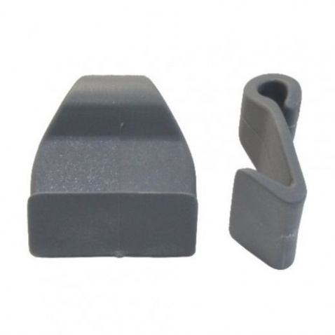 Háčik plast plochý na nafukovací čln šedý