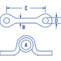 Omega kovaná s prievlakom -RF1057 Saddle st/st eye