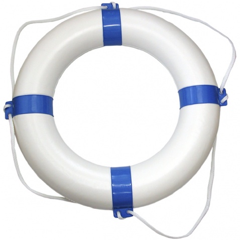 Kruh záchranný bielo-modrý