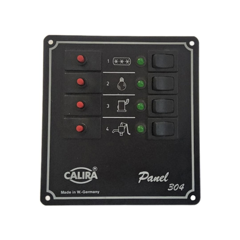 Panel vypínačov 24V - 4 pod sebou 107x115mm