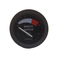 Budík waste water, black, 52mm