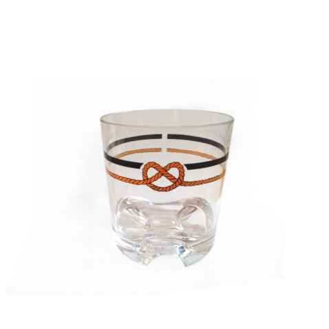 Pohár nízky,v.9cm,vzor uzly