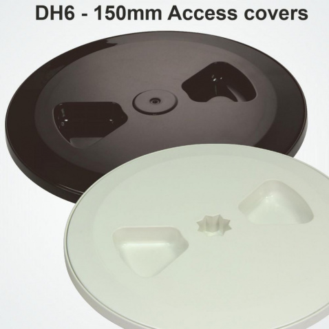 Inšpekčné veko Clamcleat Access Cover 206mm, pro kliku k vinčne, biele