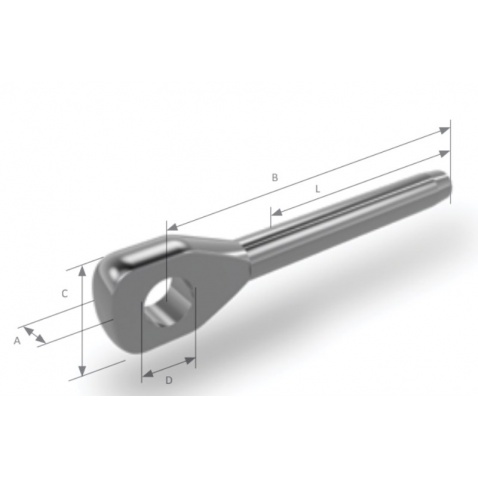 Očko terminál - priemer 6mm
