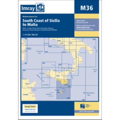 Mapa M36 South Coast of Sicilia to Malta