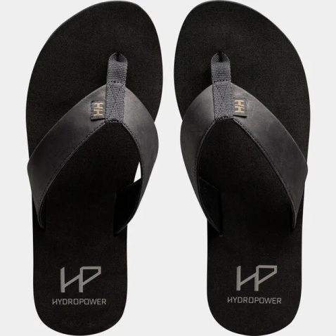 Boty Helly Hansen Seasand leather sandal black Boty Helly Hansen Seasand leather sandal black