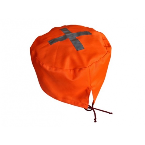 Kryt na propeller látkový oranž,priem.26cm, v. 20cm