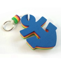 Prívesok na kľúče, dúhový - kotva