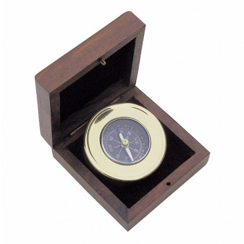 Kompas v drevenej krabičke,priem.5cm