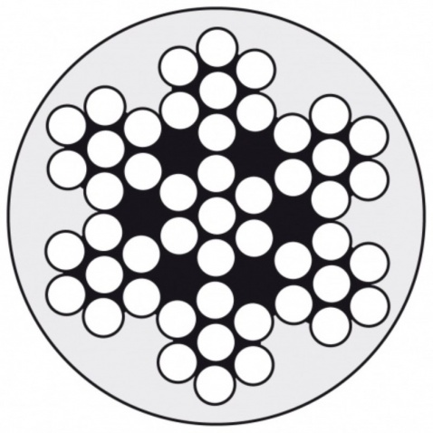 Lanko zábradlia 7x7 - priemer 3mm – priemer s bužirkou 6mm