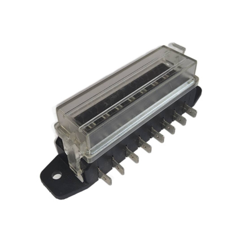 Držák pojistek s krytem, pro 8 mini čepelových pojistek