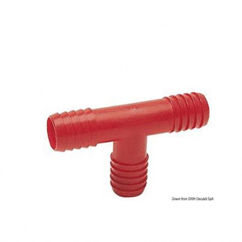 T-redukcia voda 25mm, červená