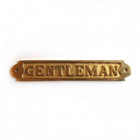 Ceduľka - gentleman