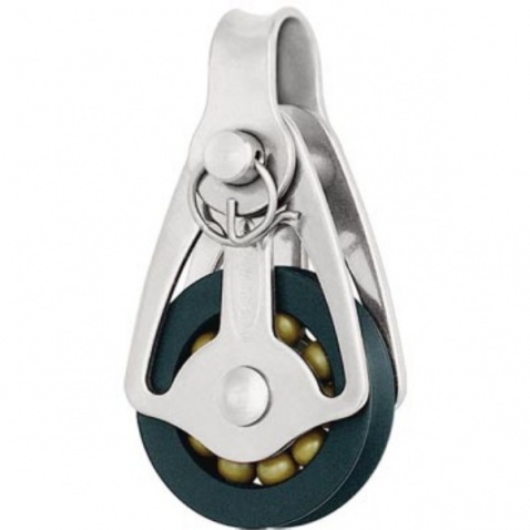Kladka RF34108 Single loop top, clevis pin head, alloy sheave, Torlon balls