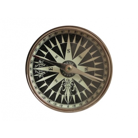Kompas v koženom púzdre,priem.7,3cm