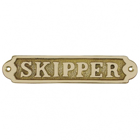 Ceduľka SKIPPER - mosadz