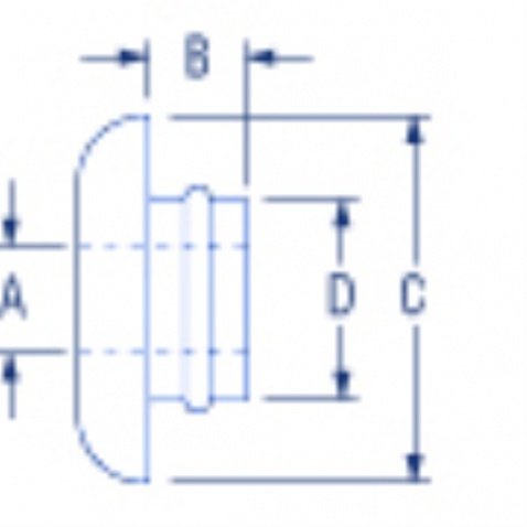 Prievlak na lano - PNP181 Through Bush, Push/Glue in, st/st liner