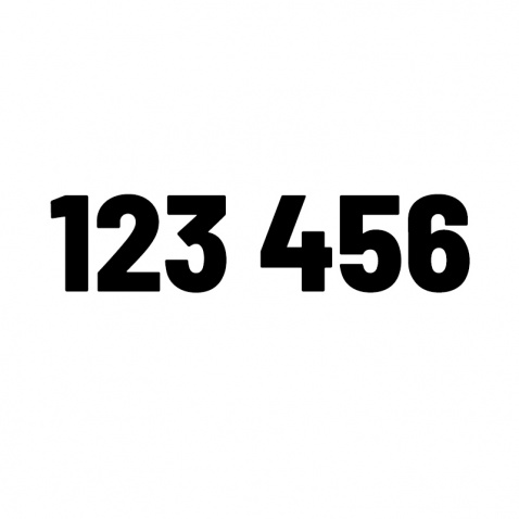 Čísla na loď samolepící čierné-sada 2 x 6 čísel